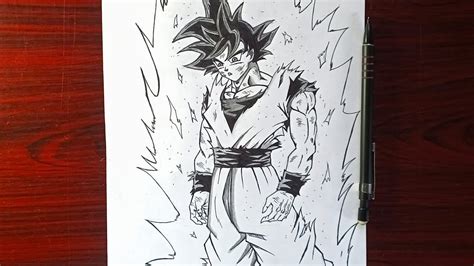 How To Draw Goku Ultra Instinct Manga Style Easy Step By Step Drawing