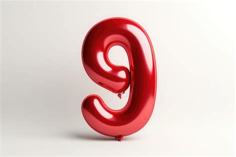 Premium Photo Inflatable Balloon In The Form Of The Number Nine