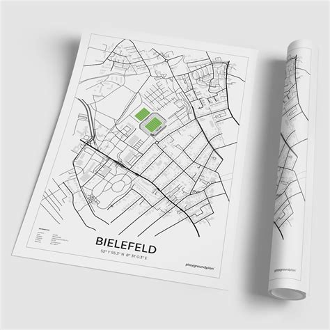 Bielefeld Alm Stadion Playgroundplan Poster Etsy France