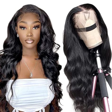 20 Brazilian Body Wave Lace Front Wig Human Hair Pre Plucked