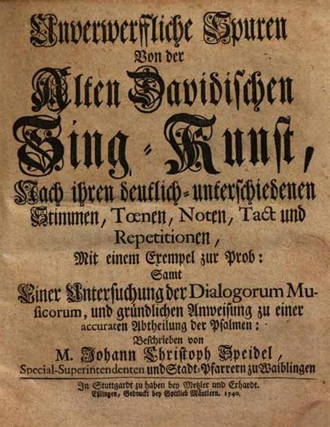 Speidel Johann Christoph V V