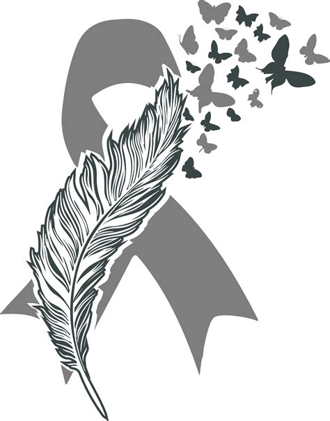 Lung Cancer Ribbon SVG