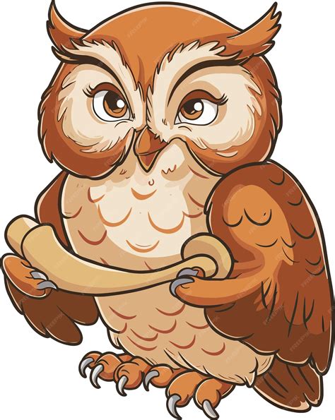 Premium Vector A Cute Owl Cartoon Animal Sticker Vector Illustration