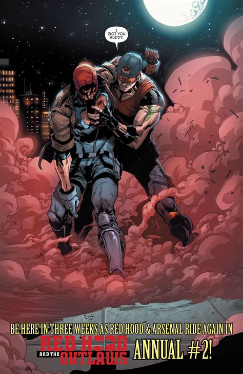 Red Hood And The Outlaws Issue 25 Jason Todd Red Hood And Roy Harper Arsenal Reunited