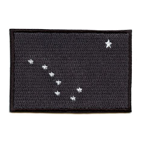 Alaska State Flag Grayscale Patch Embroidered Iron On – Patch Collection