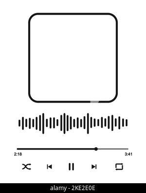 Interfaz De Usuario De Reproductor De Audio En L Nea Dise O De