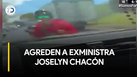 Motociclista Agrede A Exministra Joselyn Chac N Youtube