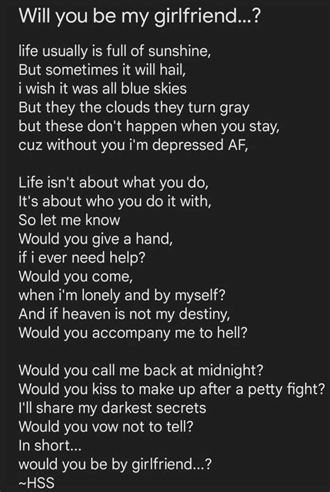 Will you be my girlfriend...? | Me as a girlfriend, Will you be my ...