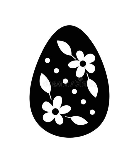 Black egg silhouette stock vector. Illustration of easter - 266623346