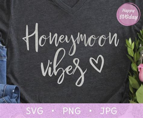 Honeymoon Vibes Svg Png  Just Married Svg Bride Svg Etsy Just