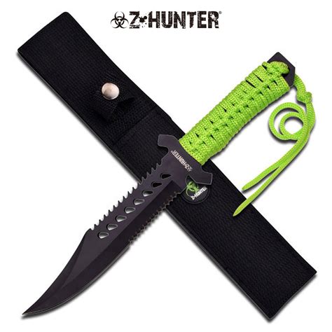 Z Hunter Bowie Fineserrated Sawback Fixed Blade Knife 925 Inches