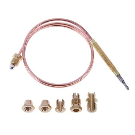 60cm Thermocouple Gas Valve Boiler Temperature Sensor Thermometer Probe Hot Water With 5 Fixed