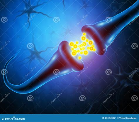 Anatomy Illustration Of Human Brain Receptor Cell Active Royalty-Free ...