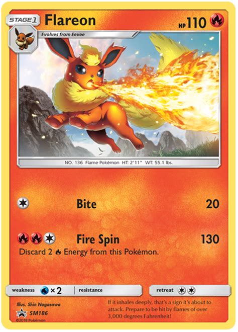 Flareon Sun Moon Promos 186 Pokemon Card