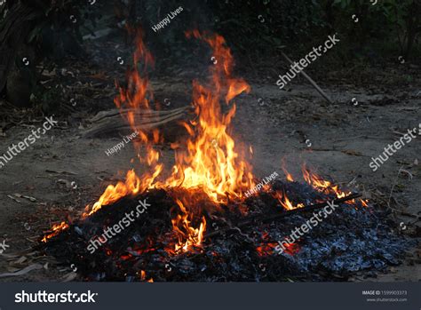 Fire Flames On Black Background Stock Photo 1599903373 | Shutterstock