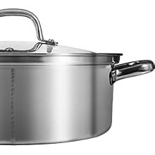 MyLifeUNIT Shabu Shabu Pot 4 5 Qt 304 Stainless Steel Hot Pot With Divider 11 8 Inches Soup