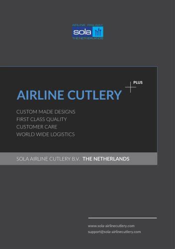 All Sola Airline Cutlery B V Catalogs And Technical Brochures