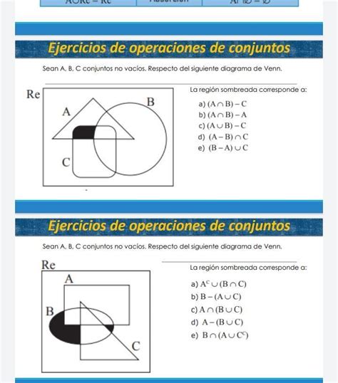 Sean A B C Conjuntos No Vacíos Respecto Del Siguiente Diagrama De Venn La Región Sombreada