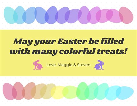 Colorful Eggs Easter Card Venngage