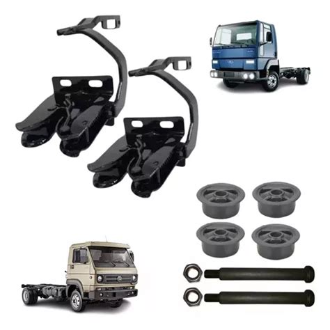 Trava Fechadura Cabine Kit Coxim Caminh O Ford Cargo E Vw