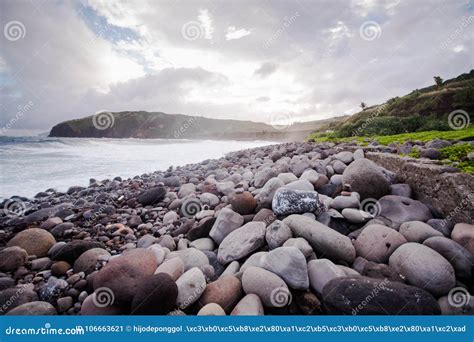 valugan boulder beach batanes philippines stock image image