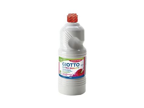 Flacon Litre Gouache Liquide Giotto Avec Bouchon Doseur Blanc Pichon