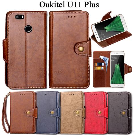 Caso de lujo del tirón para oukitel U11 Plus funda case vintage pu