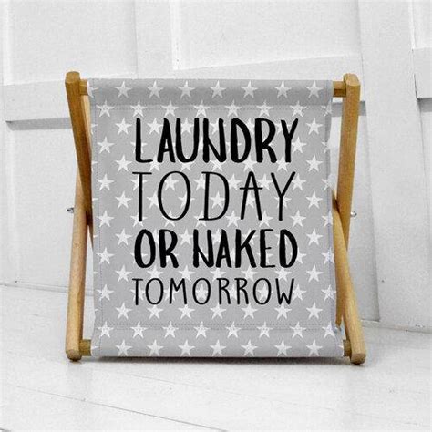 Купить Складная корзина для хранения Laundry today or naked tomorrow