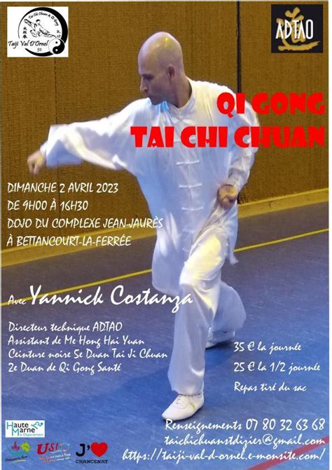 Stage de Tai Chi Chuan et de Qi Gong le 2 avril 2023 à Bettancourt la