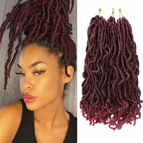 Buy 12 Inch Faux Locs Crochet Hair 3 Packs 65g Short Nu Locs Crochet