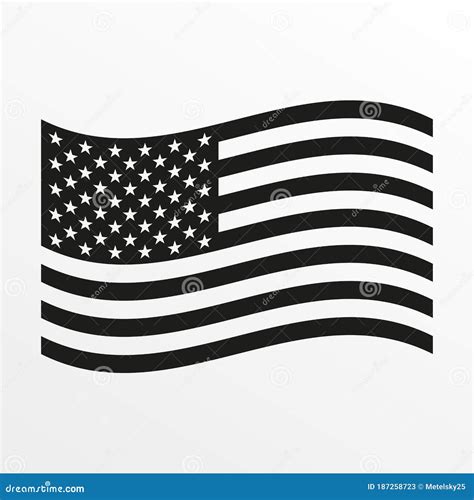 Icono De Bandera De Ondeo De Usa S Mbolo Nacional De Los Estados