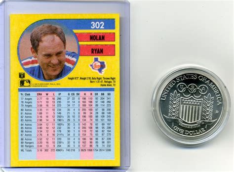 1992 D XXV Olympic Games Baseball Silver Dollar And 1991 Nolan Ryan