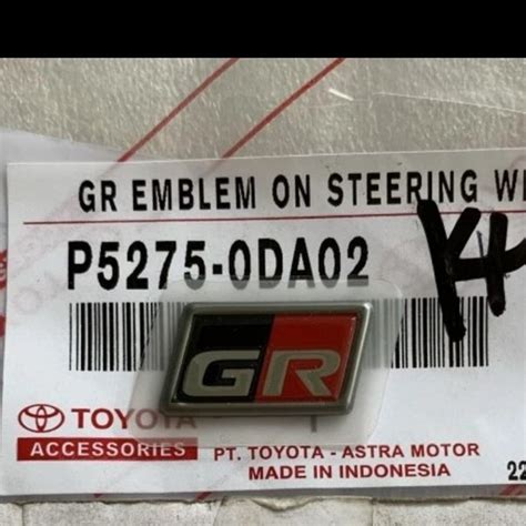 Jual Emblem Logo Tulisan GR SPORT STIR RAIZE AGYA FORTUNER YARIS