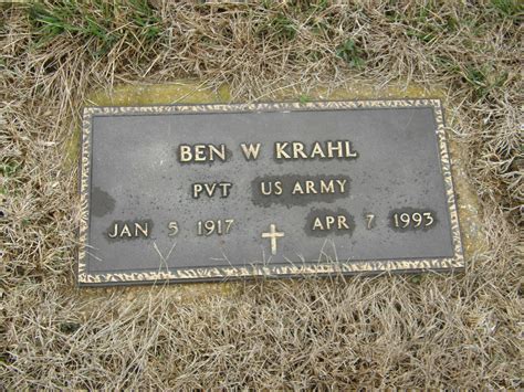 Ben W Krahl 1917 1993 Monumento Find A Grave