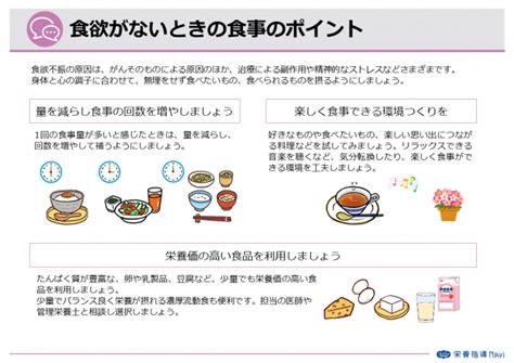 食欲がないときの食事のポイント 使う 栄養指導navi