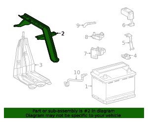 2020 2023 Toyota Highlander Battery Hold Down Frame 74404 0E090