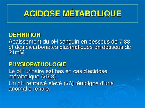 PPT TROUBLES DE L EQUILIBRE ACIDO BASIQUE PowerPoint Presentation