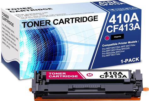 Amazon 1 Pack 410A CF413A Magenta Toner Cartridge Whit Chip 410A