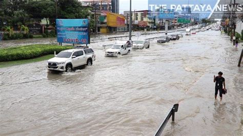 Heavy Rain Brings More Flooding And Traffic Chaos To Pattaya City Video