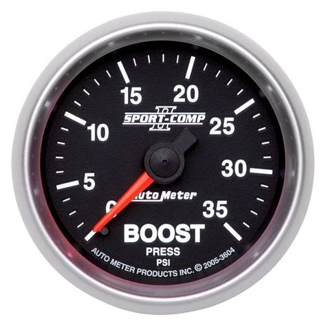 Auto Meter® 3604 Sport Comp Ii Series 2 1 16 Boost Gauge 0 35 Psi