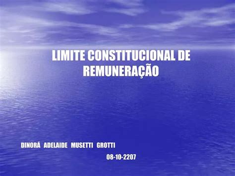 Ppt Limite Constitucional De Remunera O Powerpoint Presentation Free