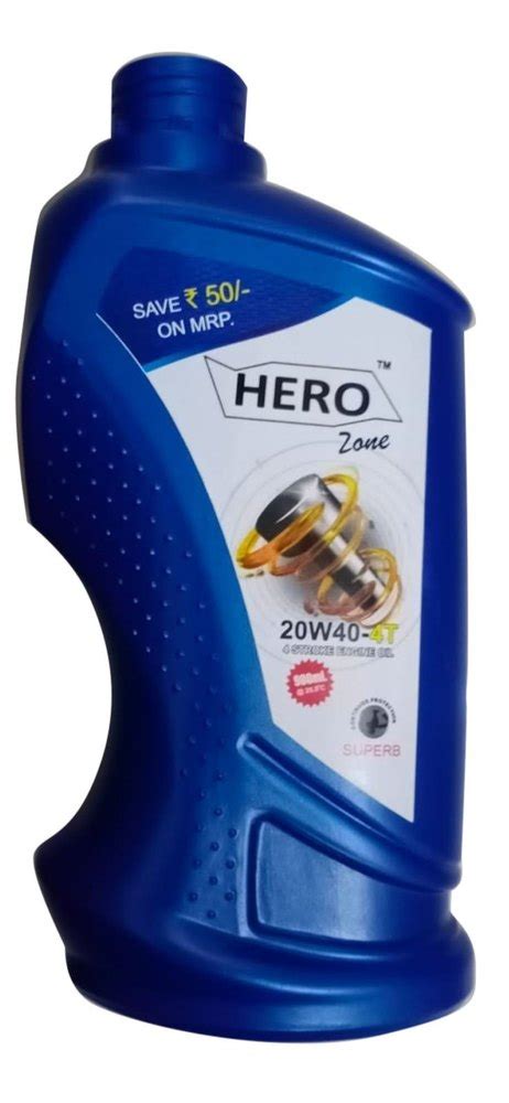 20W40 Hero Zone 4T Four Stroke Engine Oil Packaging Size 900 ML