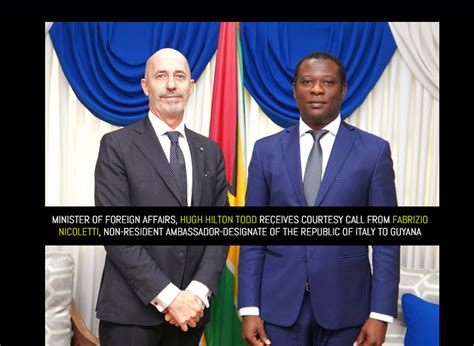 Guyana Initiates Visa Free Talks With Italy Guyana Standard