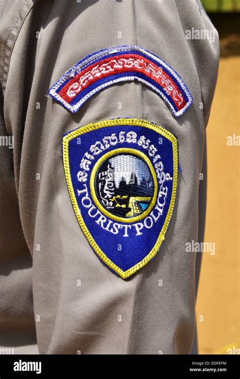 Tourist Police Badge Cambodia Stock Photo Alamy