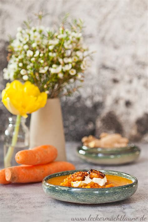 Karotten Ingwer Suppe Mit Garnelen Lecker Macht Laune