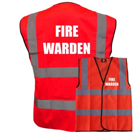 Fire Warden Red Hi Vis Vest Brook Hi Vis Cheap Price High Quality