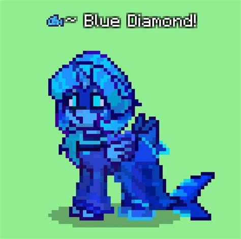 Pony Town skin Blue Diamond Милые рисунки Рисунки Пони