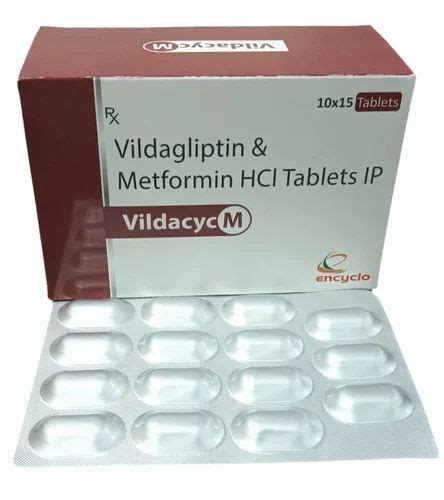 Vildagliptin And Metformin Hcl Tablets Vildacyc M Packaging Size 10x15 Alu Alu At Rs 1480