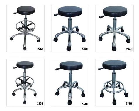 Backless Esd Safe Lab Chairs Polyurethane Foamed Thick Round Surface