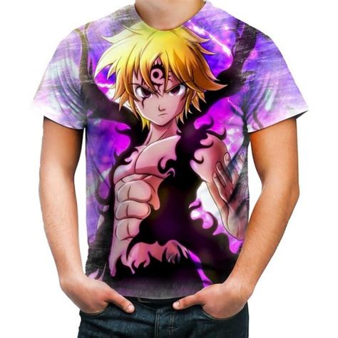 Camiseta Camisa Nanatsu No Taizai Meliodas Escanor Diane Shopee Brasil